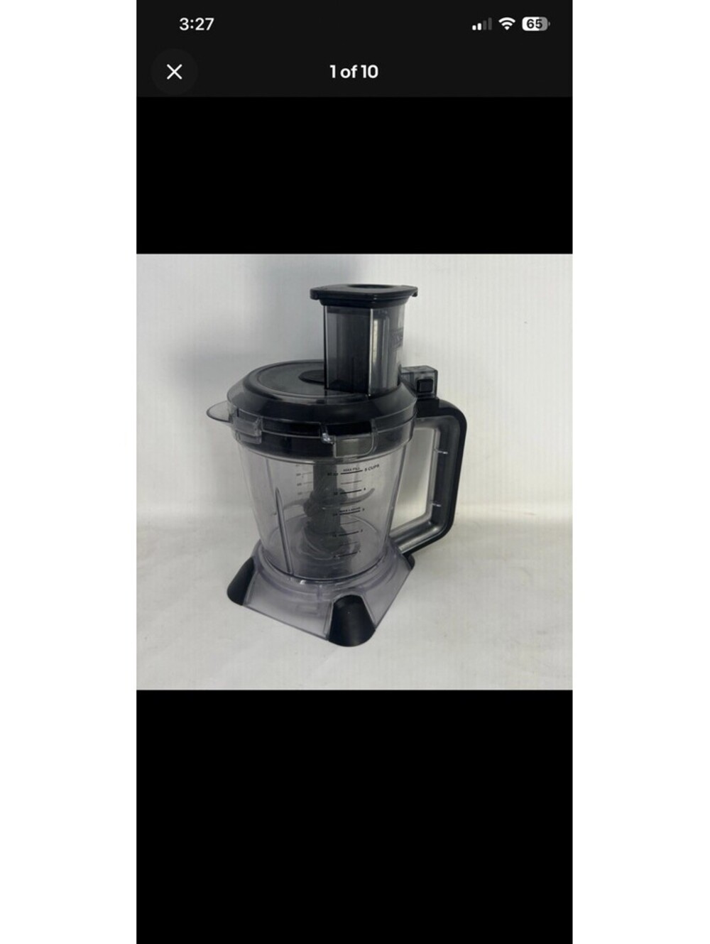 Ninja 40oz Food Processor Bowl, Lid w/ Feed Chute, Food Pusher, & Blade